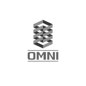 OMNI logo. Many things can be said about this timeless corporate logo design. All in grey but don't let that fool you