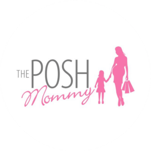 Posh Mommy is a simple yet effective logo design which is mostly aimed at women. A woman his holding her child's hand and the font is all in pink.