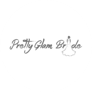 Logos for weddings comes in all shapes like this Pretty Glam Bride where the bride is instead of the "i"