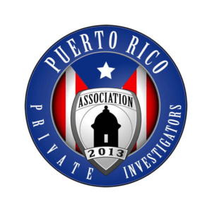 Puerto Ricos Private Investigators law logo design in a circular shape also in red and blue to inspire trust and security