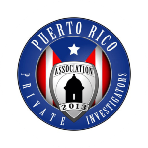 Puerto Ricos Private Investigators law logo design in a circular shape also in red and blue to inspire trust and security