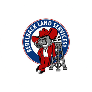 Rebelbackland services us a character logo where a wild boar has a red cowboy hat and red trousers, leaning on a stool.