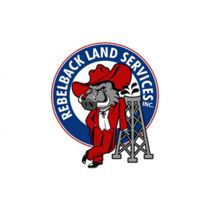 Rebelbackland services us a character logo where a wild boar has a red cowboy hat and red trousers, leaning on a stool.