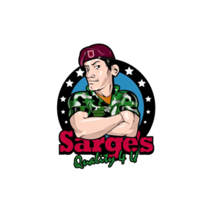 Sarges is a character logo where the look of the soldier is a very attractive illustration. A good veteran logo