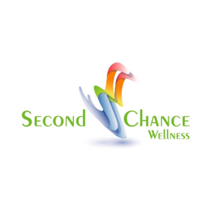 Wellness logo for Second chance . The use of green and pastel colors makes it very soft and harmonious.