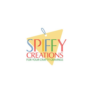 Spiffy creations created a yellow and pink look for their craft logo