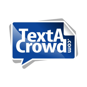 Text A Crowd is a simple flag looking design