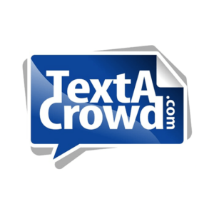 Text A Crowd is a simple flag looking design