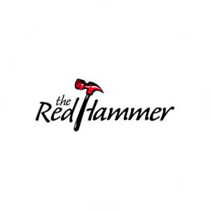 The red Hammer is exactly that. A tradesman logo design in the shape of a hammer.