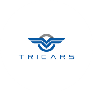 Logos for automotive comes in all shapes and fonts like this simple logo from Tricars.