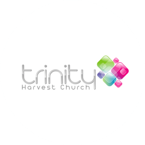 Trinity grey faith logo with colored shares on the right hand side