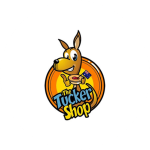 Retail logo design in the shape of a cute looking dog with long ears. The Tucker Shop