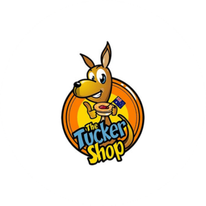 Retail logo design in the shape of a cute looking dog with long ears. The Tucker Shop