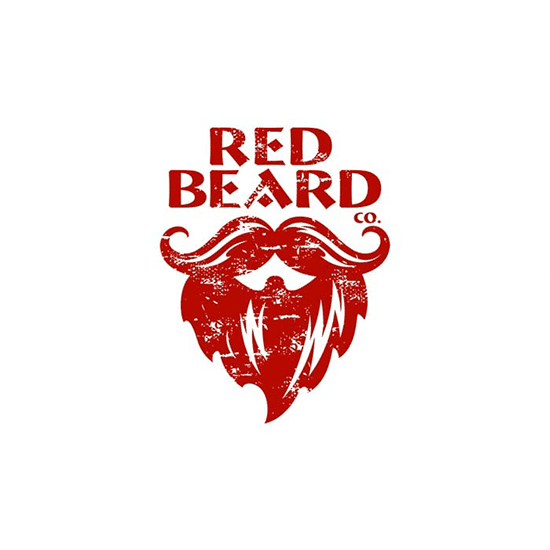 Red Beard Co. Love this red logo look with a vintage feel.