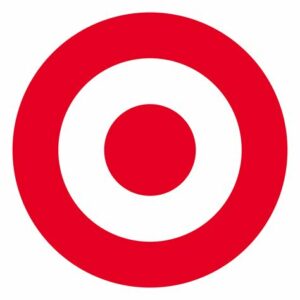 Target famous logo. All in red target