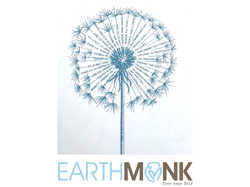 Earthmonk spiritual logo. Spiritual healing brand design