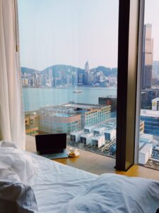 Window with beautiful views over the city. Travel sites need to have attractive photos