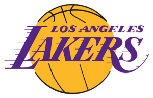 Los Angeles famous sports logo design in the shape of a basketball.