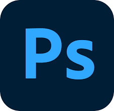 Adobe Photoshop Icon in different shades of blue