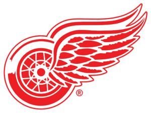 Detroit red wings. The use of red is common in sports logos.