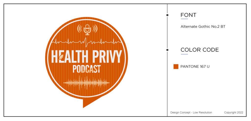 fourth podcast logo revisions with heart beats