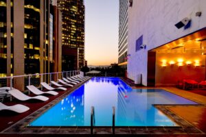 Gorgeous hotel pool in New York City. To market your pool company you need to be the professional and know your stuff. 