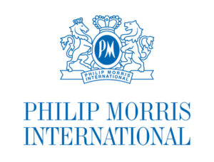 Elaborate logo design for Philip Morris International. Royal looking logo design with lions and an emblem.