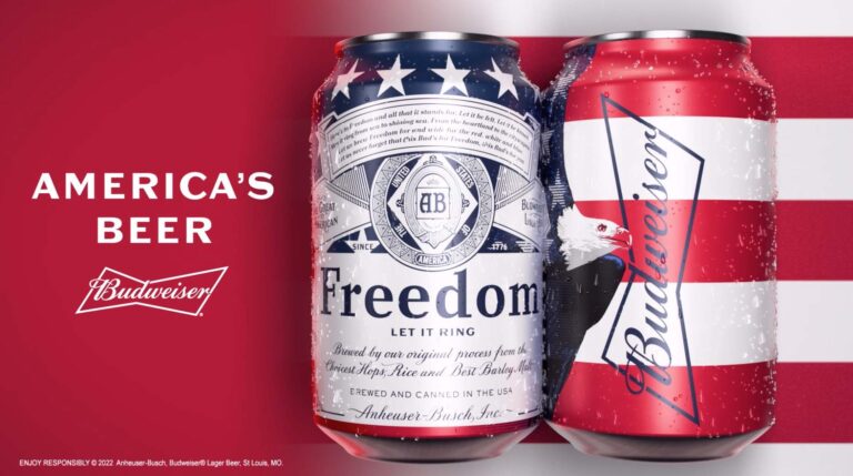 Budweiser Freedom Independence day campaign branding and product design