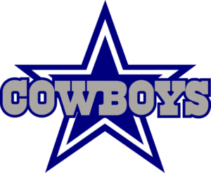 Dallas Cowboys cheerleading logo. Famous silver star