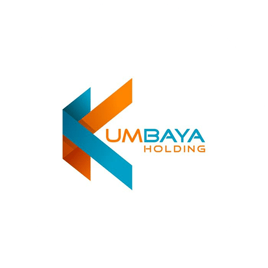 Kumbaya orange and blue design. Well balanced K