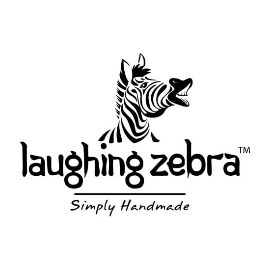 One colored Laughing Zebra created by us as a small business logo