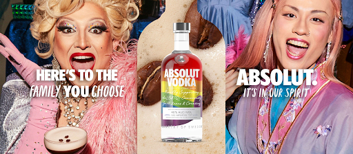 Absolute vodka pride logo design. Absolut LGBTQIA+ marketing