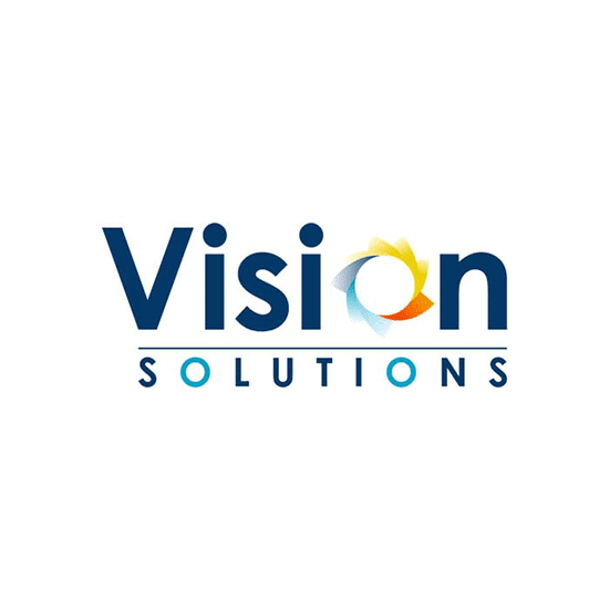 Small business logo Vision Solutions is easy on the eye.