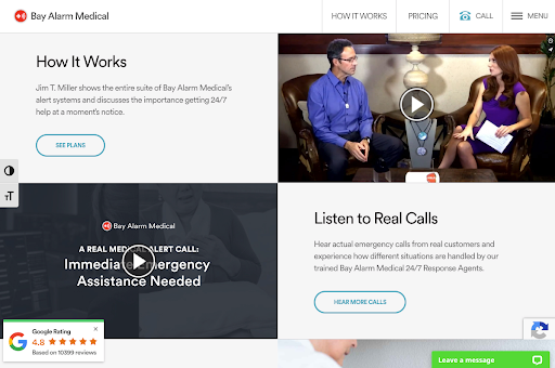 Two people sitting in a studio listening to real calls to improve web design tactics and engagement