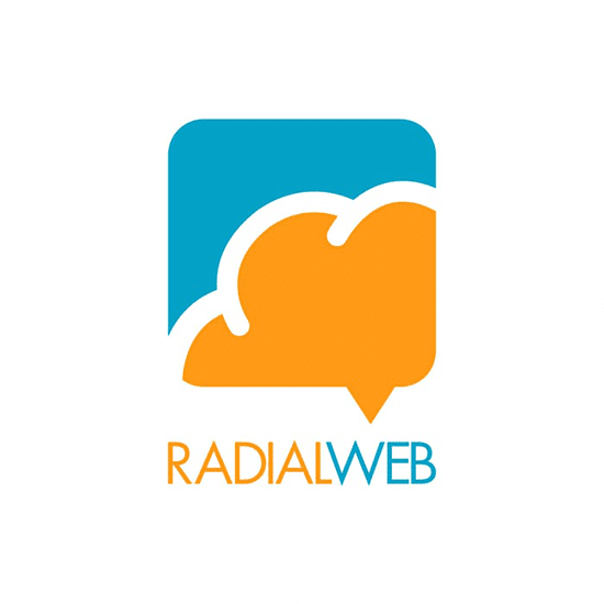Radical Web in orange and blue. The orange is a cloud and the blue represents heaven