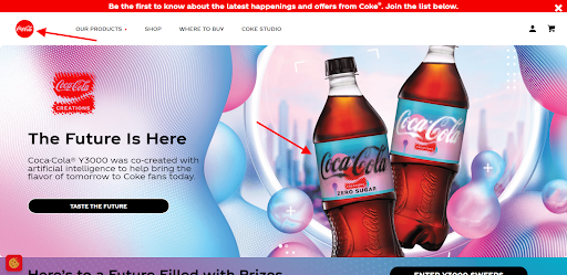 Different logo size on two Coca-cola bottles