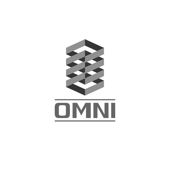 Lots of little grey shaped diamond logos for OMNI