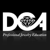 DCA professional jewrly education to help student s to promote their education and career by selling jewrly. A big diamond in the middle of the C