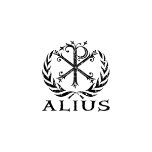 All grey copyrighted logo design for Alius
