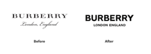 Burberry logos. Rebranding was needed to get away from the gang reputation