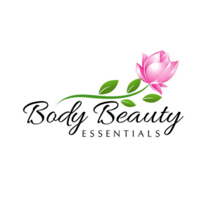 Soft pink rose with a decorative font