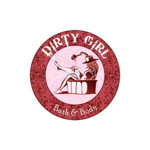Feminine logo for Dirty girl in the bathtub