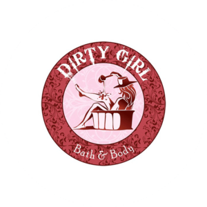 Feminine logo for Dirty girl in the bathtub