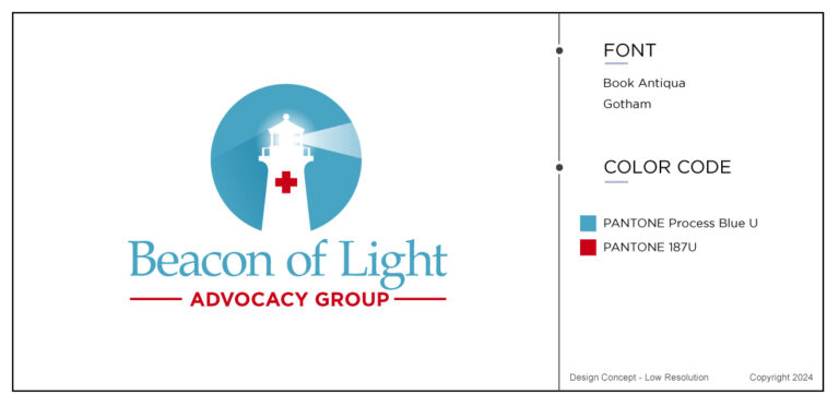 Harrison 2 revision with a different font for the beacon of light. Part of the case study for a medical logo