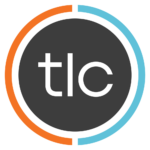 The logo Company's iconic TLC logo. Simple but memorable in blue, black and orange. Circular logo