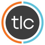 The logo Company's iconic TLC logo. Simple but memorable in blue, black and orange. Circular logo