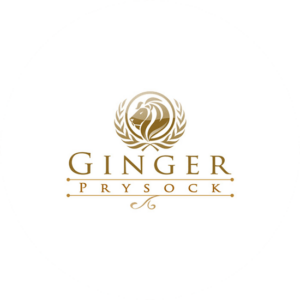 A glam looking circular wedding logo in gold based on wedding logo ideas form a customer.