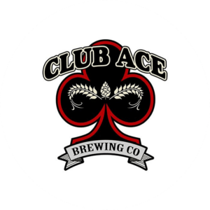 Club Ace black and red brewing company logo based on solid bar logo ideas