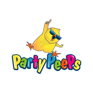 Cartoon logo for a party chicken. Based on fun logo ideas