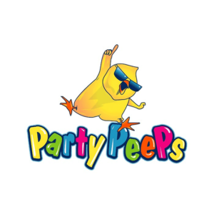 Cartoon logo for a party chicken. Based on fun logo ideas